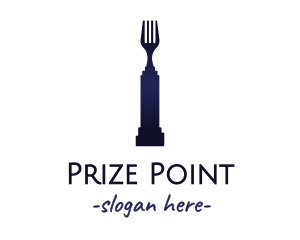 Prize - Blue Fork Pedestal logo design