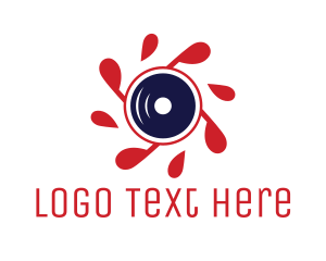 Videography - Red Propeller Lens logo design