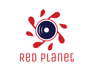 Red Propeller Lens logo design