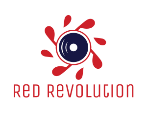 Red Propeller Lens logo design