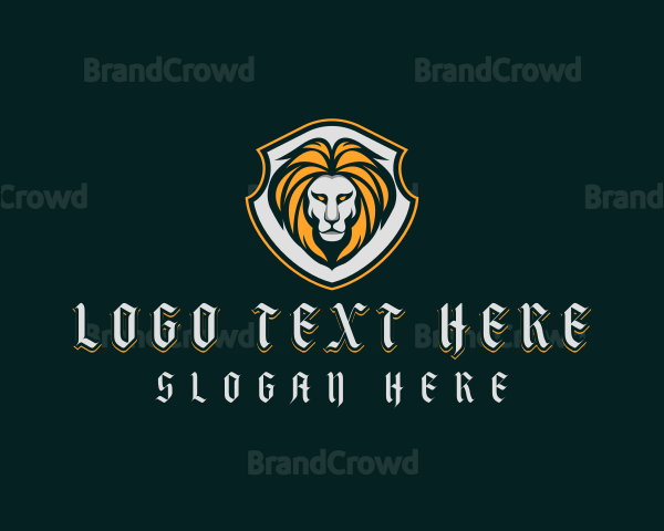 Shield Lion Badge Logo