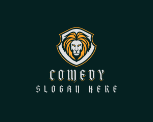 Shield Lion Badge Logo