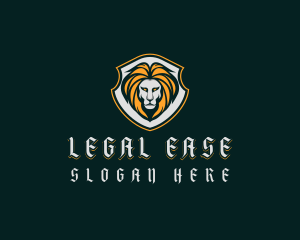Lioness - Shield Lion Badge logo design