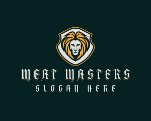 Shield Lion Badge logo design