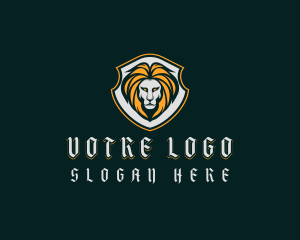 Heraldry - Shield Lion Badge logo design