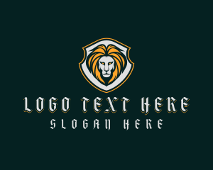 Shield Lion Badge Logo