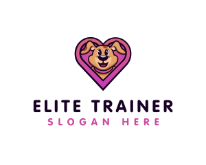 Heart Dog Puppy logo design