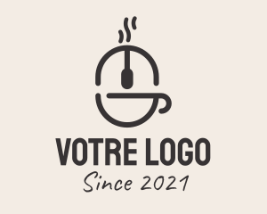Brown Computer Cafe logo design