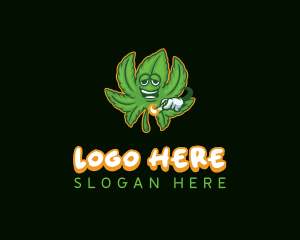 Cannabis Marijuana Smoker Logo