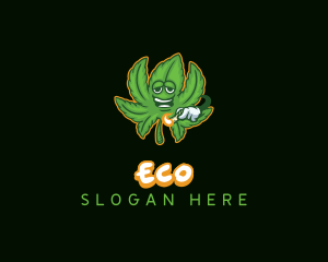 Weed Shop - Cannabis Marijuana Smoker logo design