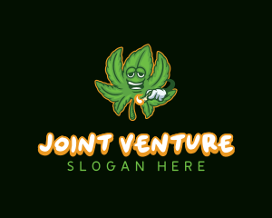 Cannabis Marijuana Smoker logo design