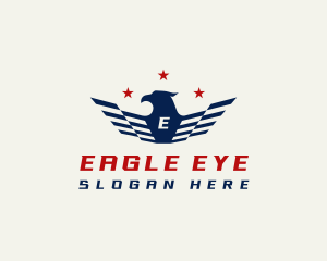 Patriotic Eagle Wings logo design