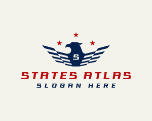 Patriotic Eagle Wings logo design