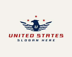 Patriotic Eagle Wings logo design