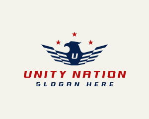 Patriotic Eagle Wings logo design