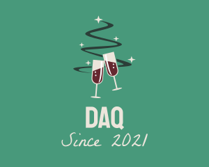 Carol - Christmas Tree Wine logo design