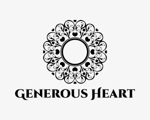 Heart Pattern Doily logo design