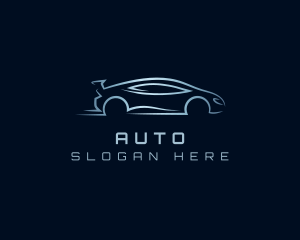 Silver Sports Car Vehicle Logo