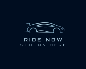 Silver Sports Car Vehicle logo design