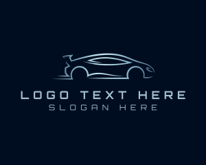 Silver Sports Car Vehicle Logo