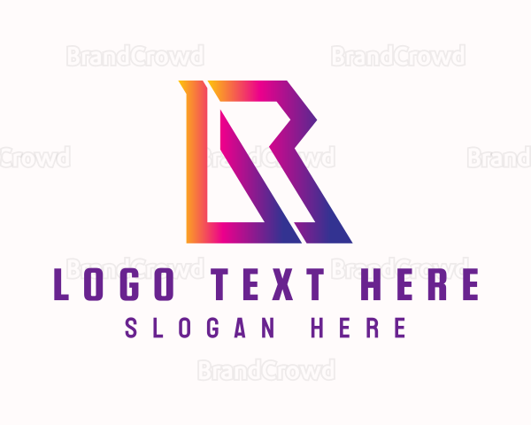 Geometric Tech Letter R Logo