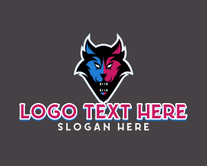 Dog - Wild Wolf Demon logo design