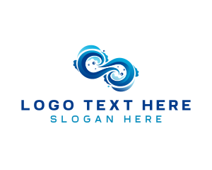 Ocean - Sea Wave Surfing logo design