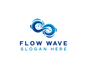 Current - Sea Wave Surfing logo design