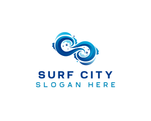 Sea Wave Surfing logo design