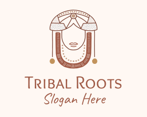 Tribal Fashion Jewelry Woman logo design