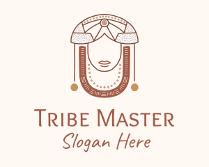 Tribal Fashion Jewelry Woman logo design