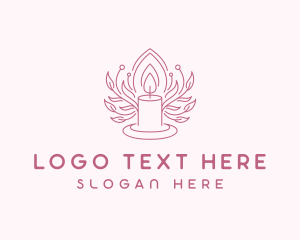 Aromatherapy - Spa Candlelight Decor logo design