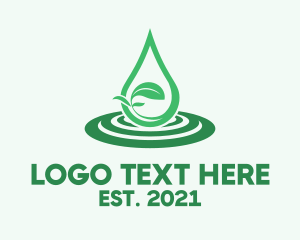 Scented Oil - Green Leaf Oil logo design
