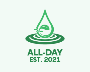 Liquid - Green Leaf Oil logo design