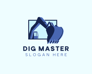 Excavator - Heavy Duty Excavator Digger logo design