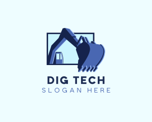 Dig - Heavy Duty Excavator Digger logo design