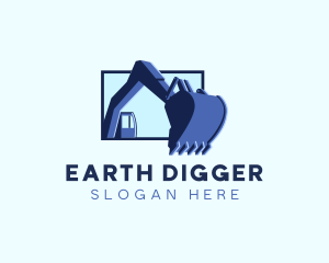 Digger - Heavy Duty Excavator Digger logo design
