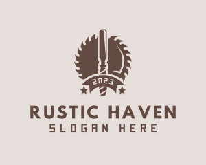 Circular Saw Chisel logo design