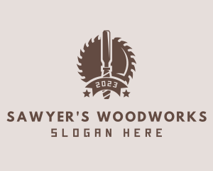 Sawyer - Circular Saw Chisel logo design