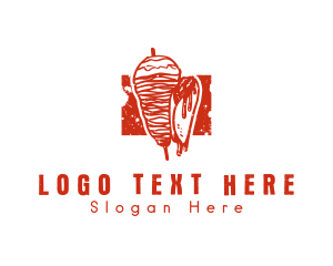 Shawarma Kebab Food Logo