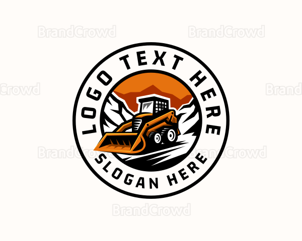 Excavator Mountain Digger Logo