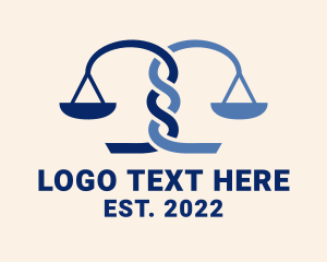 Paralegal - Braided Justice Scale logo design