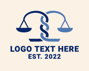 Law - Braided Justice Scale logo design