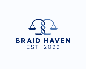 Braided Justice Scale logo design