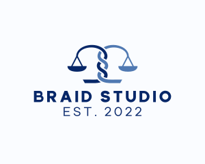 Braided Justice Scale logo design