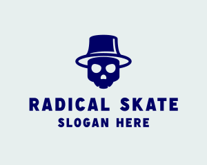 Top Hat Skull logo design