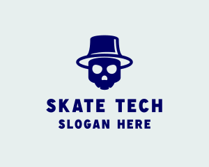 Top Hat Skull logo design