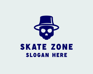 Top Hat Skull logo design