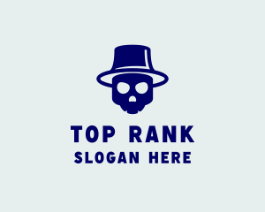 Top Hat Skull logo design