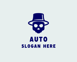 Black Skull - Top Hat Skull logo design